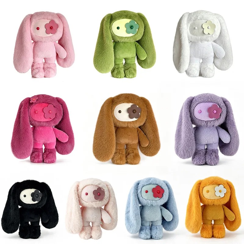 Home Decor Unique Items - 30 センチメートルかわいいジュジュウサギぬいぐるみフラワーアイバニーぬいぐるみかわいい長い耳のおもちゃ家の装飾グッズギフト女の子のための