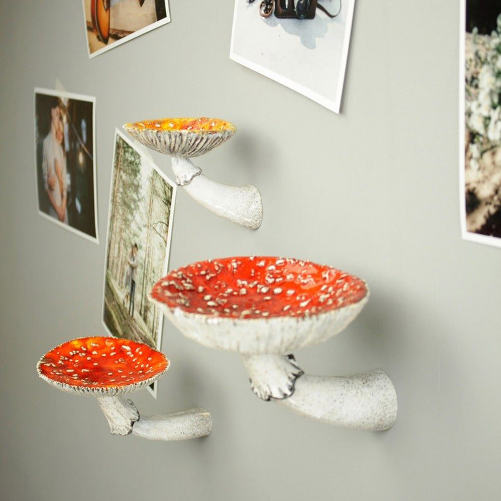 Floating Shelves - 樹脂製の吊り下げ式キノコ棚,クリエイティブな壁掛け式キノコ棚,収納棚,装飾品,家の装飾,2024