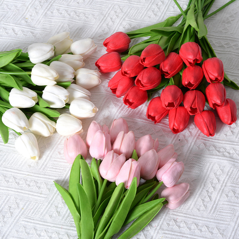 Home Decor Tulip - 3/6/9 個チューリップ造花リアルタッチ人工花束 Pe 造花結婚式の装飾の花家の庭の装飾