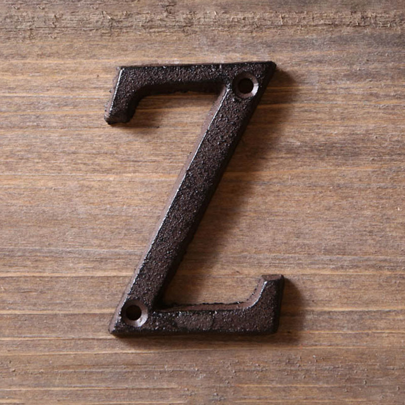 Home Decor Y2K - 金属文字番号鋳鉄装飾ハウスサインドアプレートdiyカフェウォールclh @ 8