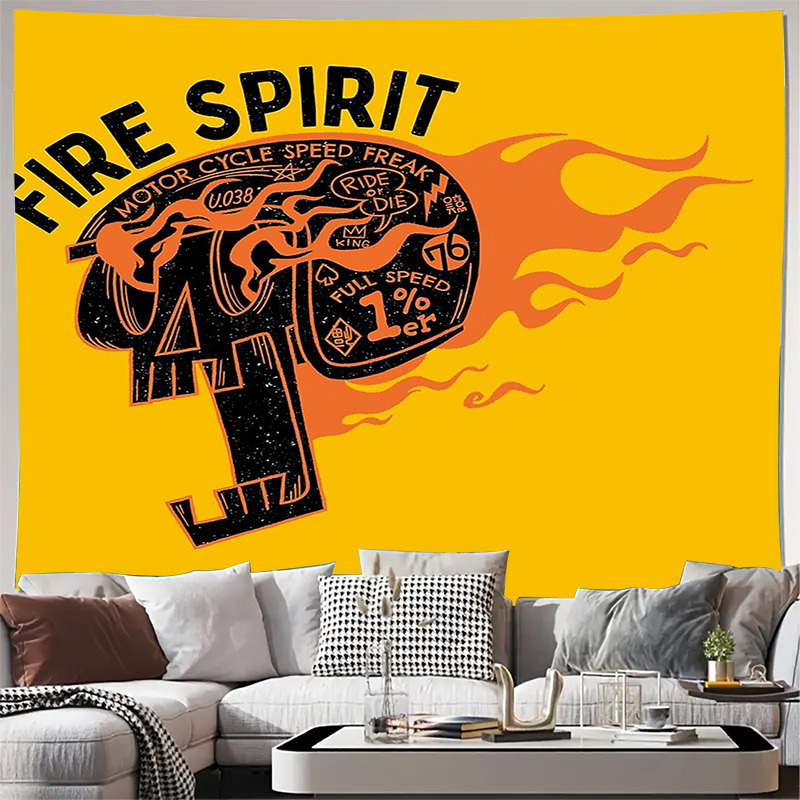 Home Decor Hippie - ヴィンテージオートバイ壁タペストリーサイケデリックデザートライダーヒッピールーム装飾美的グランジタペストリーゴシックホームデコレーション