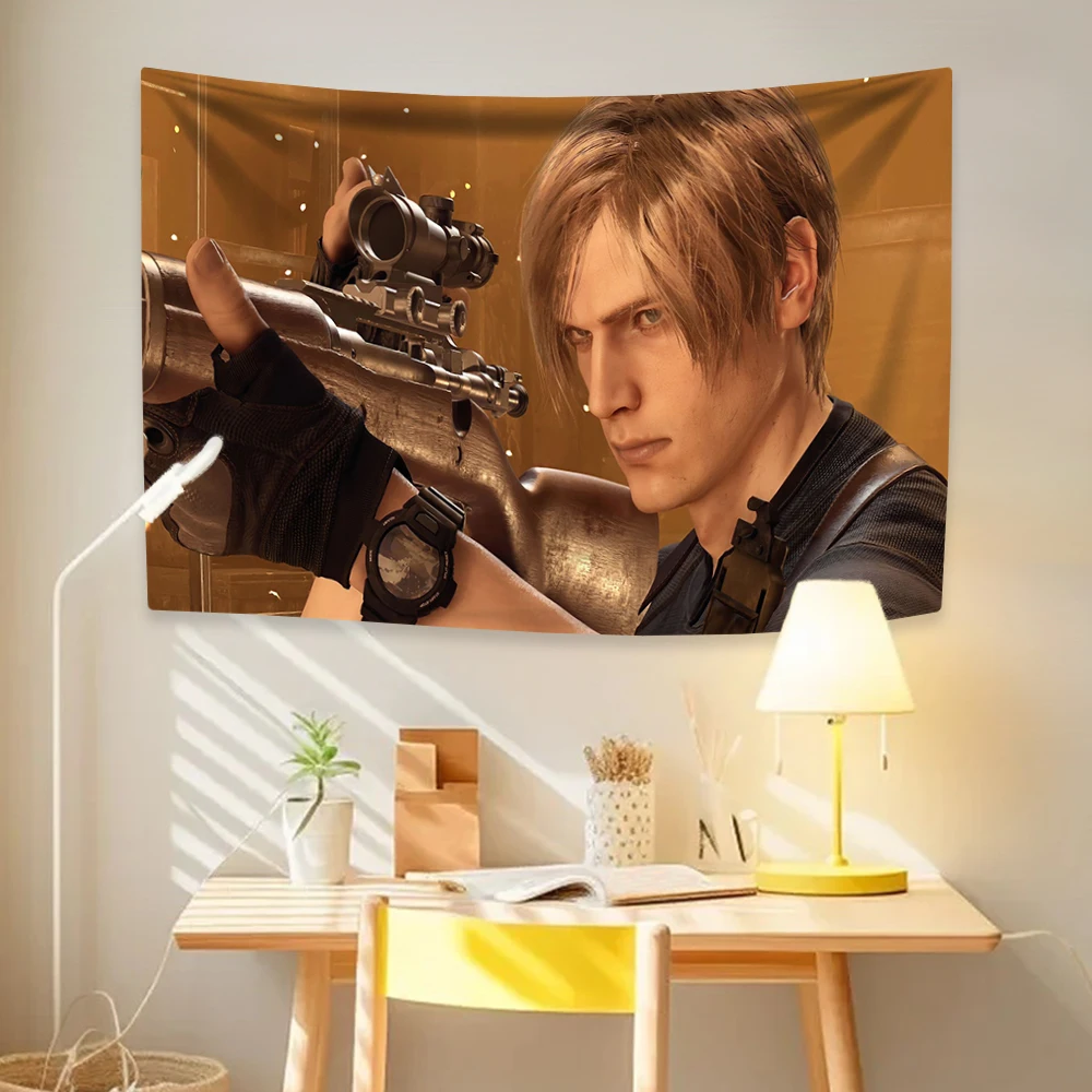 Home Decor Hippie - レオン・ケネディーズ アメリカ国旗タペストリー 4穴 ヒッピー ホームデコレーション 美学