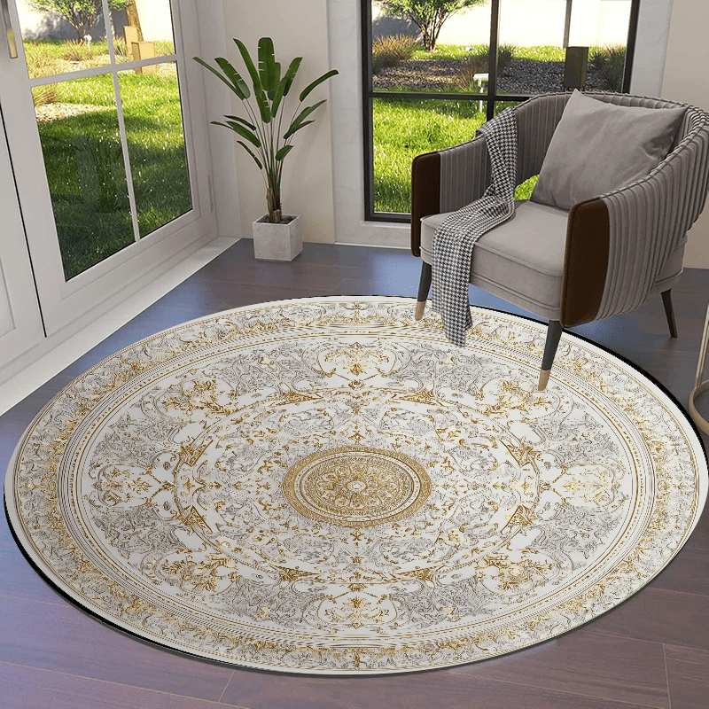 Home Decor Retail Stores - ヴィンテージ調の装飾的なスクロール柄のフロアカーペット、耐久性のあるエントランスラグ、コーヒーショップ、オフィス、スーパーマーケット、店舗のディスプレイ用