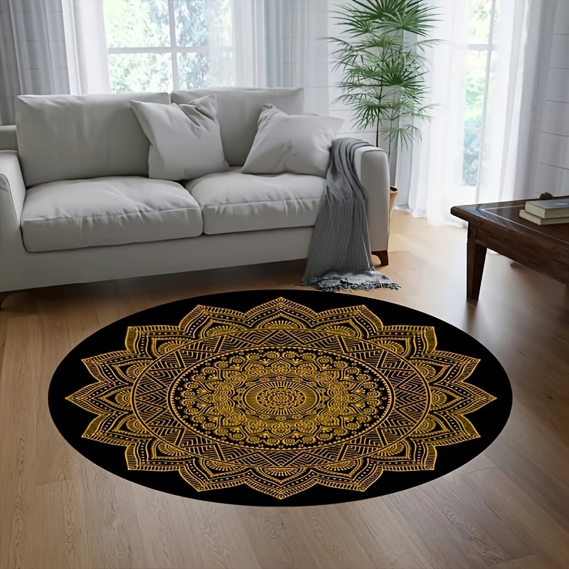 Home Decor Retail Stores - ヴィンテージ風の対称模様グラフィックフロアカーペット、耐久性のあるエントランスラグ、コーヒーショップ、オフィス、スーパーマーケット、店舗向け