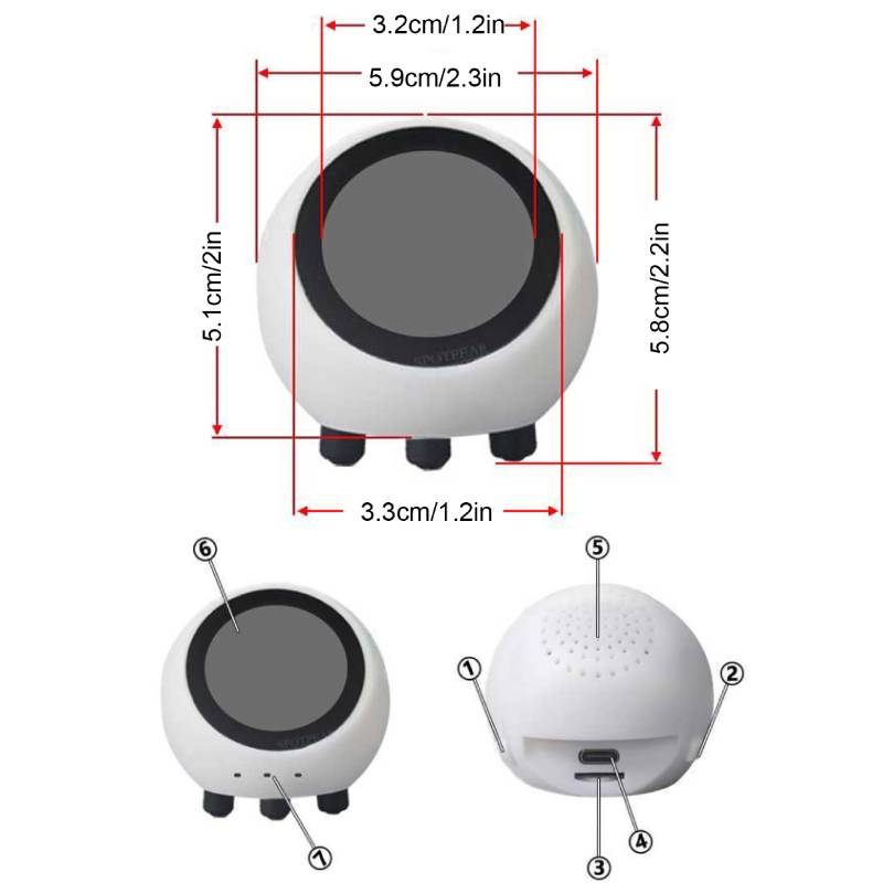 Home Decor Ai - AI音声チャットロボットDeepSeek XiaoZhi ESP32-S3開発ボードLCDディスプレイミニロボット卓上装飾スマートホームデコレーション