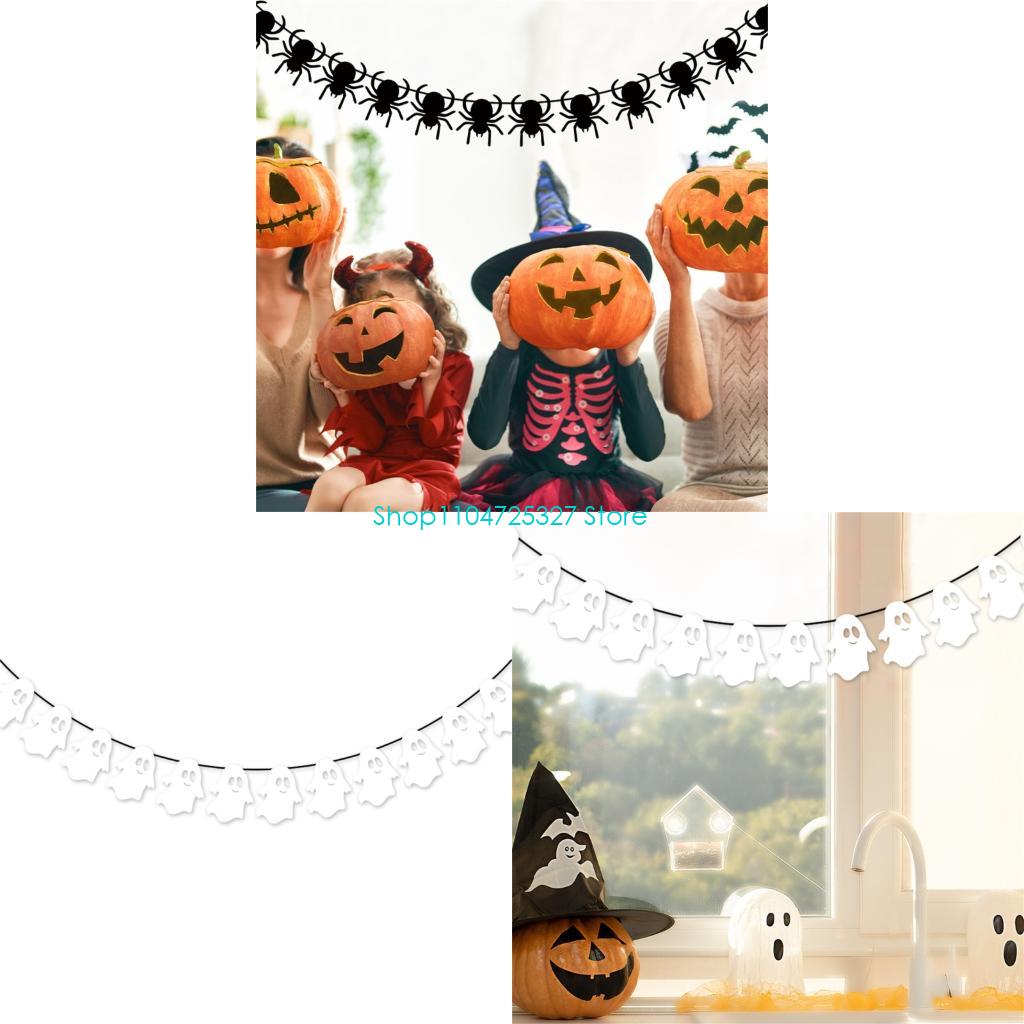 Home Decor Retail Stores - D8KF ハロウィン装飾幽霊のようなクモ類吊り下げ紙飾りウィンドウディスプレイ用