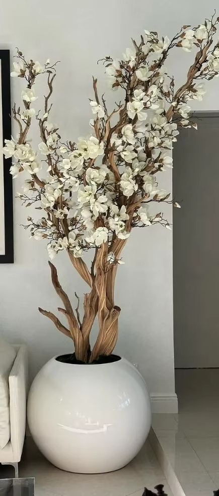 Home Decor Tree - 2026年人工桜の木 室内装飾用 盆栽風鉢植え 花瓶飾り フェイクツリー 自宅