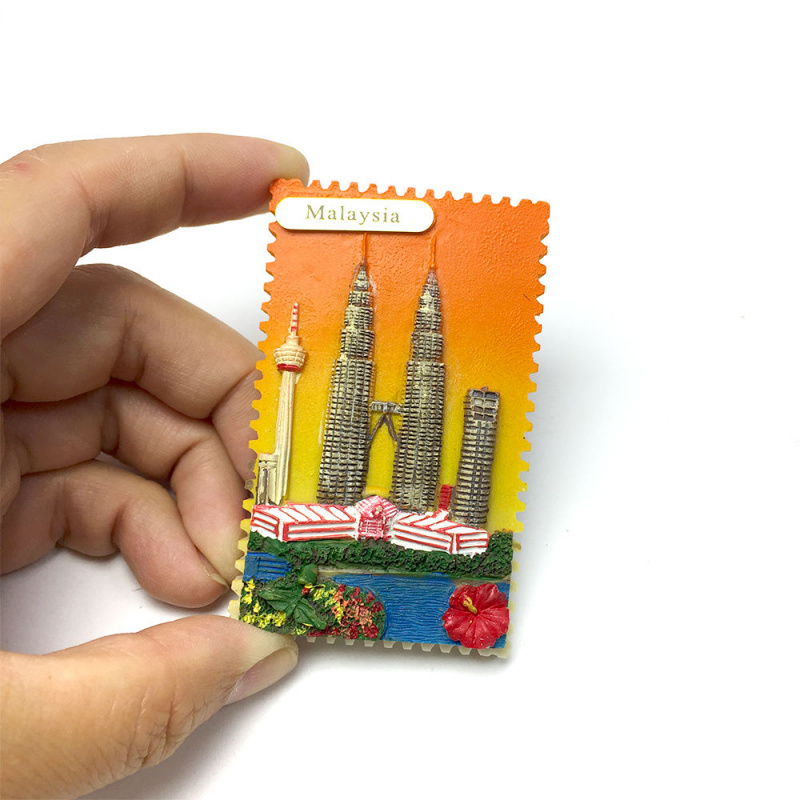 Home Decor Malaysia - 3D樹脂製マレーシアKLCC冷蔵庫マグネット、キュートな冷蔵庫用マグネット、家の装飾、デコレーション、冷蔵庫用マグネット