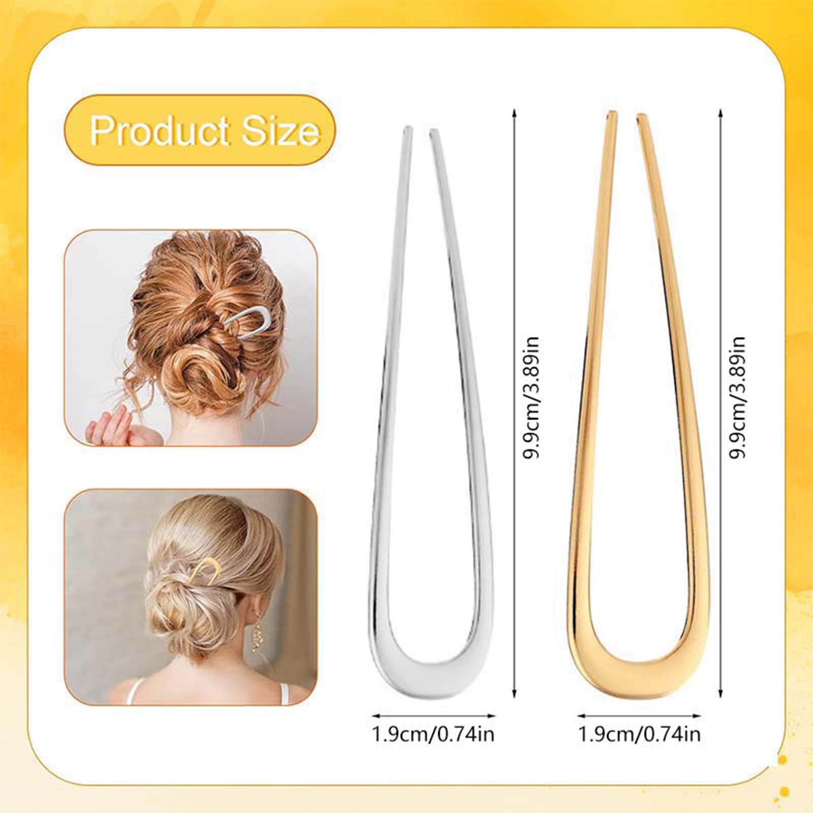 フランス製U字型ヘアピン ヴィンテージメタルヘアフォークステ - Home Decor Unique Items のレビューと価格