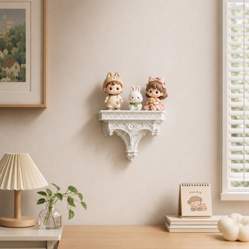 ヴィンテージヨーロピアン彫刻壁掛け棚 レジン製装飾フローティ - Floating Shelves のレビューと価格
