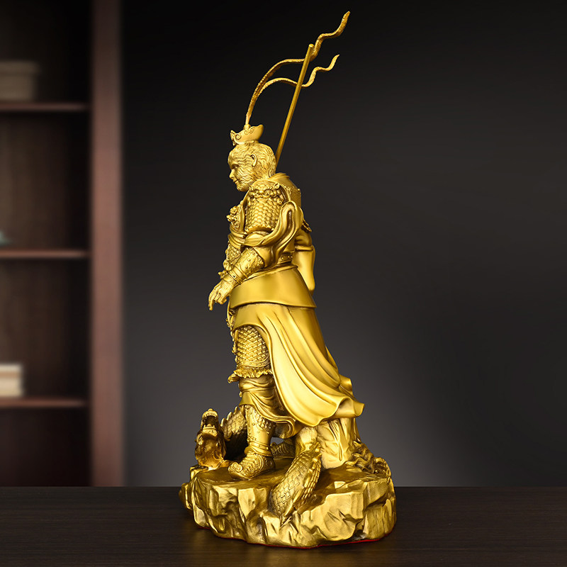 勝利した仏陀孫悟空の真鍮製猿像、リビングルームや玄関の家の装 - Victory Home Decor のレビューと価格