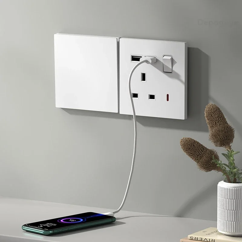 急速充電付き英国標準電源ソケット,壁コンセント,双方向スイッ - Home Decor Uk のレビューと価格