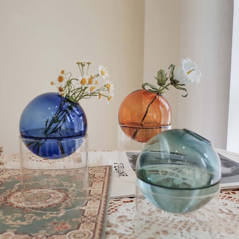 ミニラウンド花瓶水耕容器マイクロ風景ガラス生態ボトルホウケイ - Terrarium Glass Bottle のレビューと価格