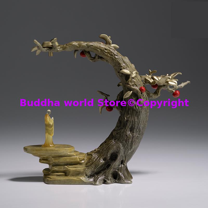 50% オフトップ銅彫刻仏教芸術的概念仏教に変換装飾菩提樹仏 - Home Decor Tree のレビューと価格