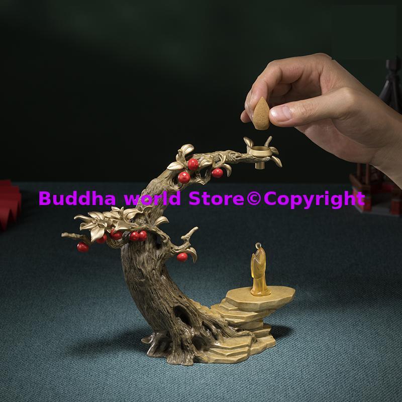 50% オフトップ銅彫刻仏教芸術的概念仏教に変換装飾菩提樹仏 - Home Decor Tree のレビューと価格