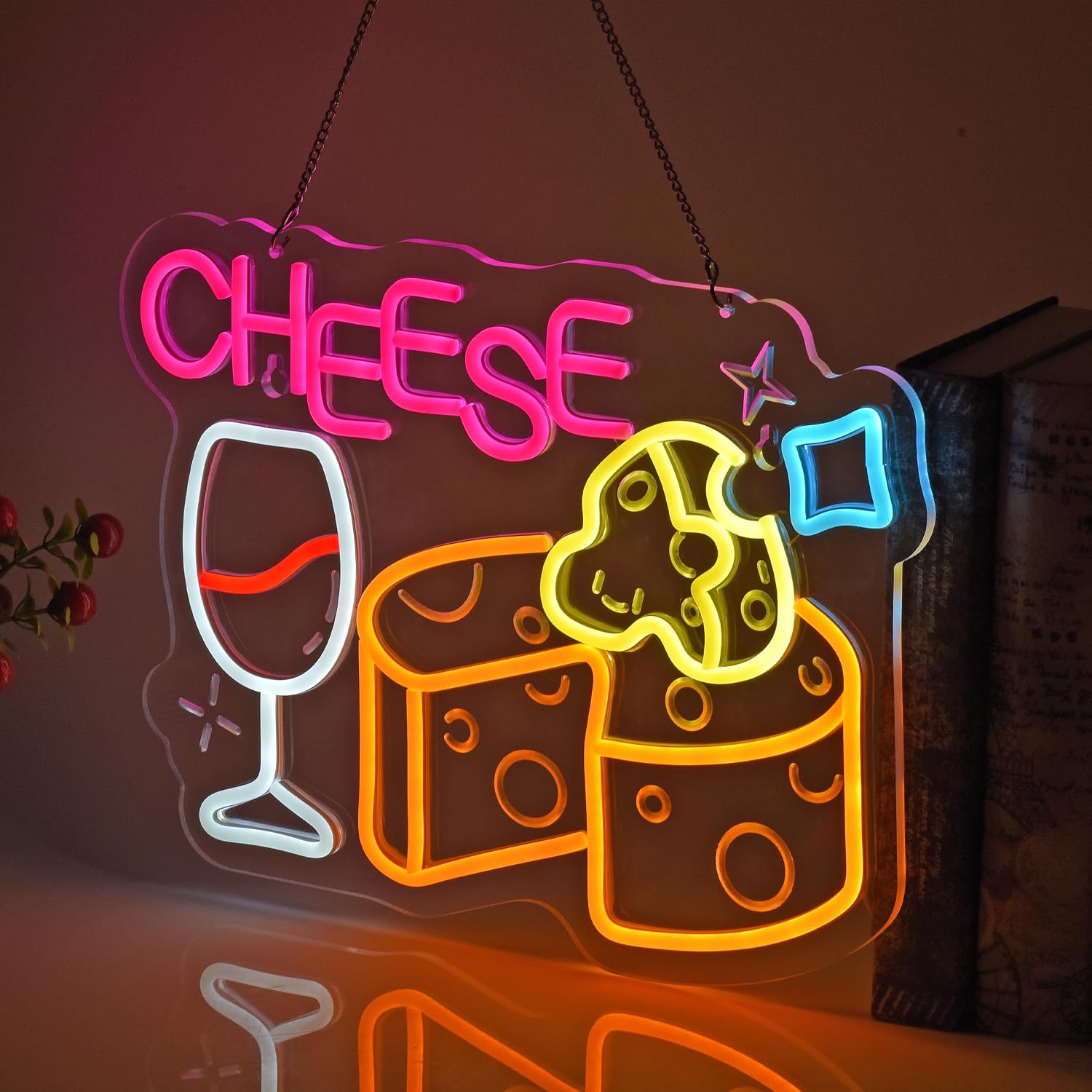チーズネオンサイン、ネオンライトウォールアートデコレーション - Home Decor Retail Stores のレビューと価格