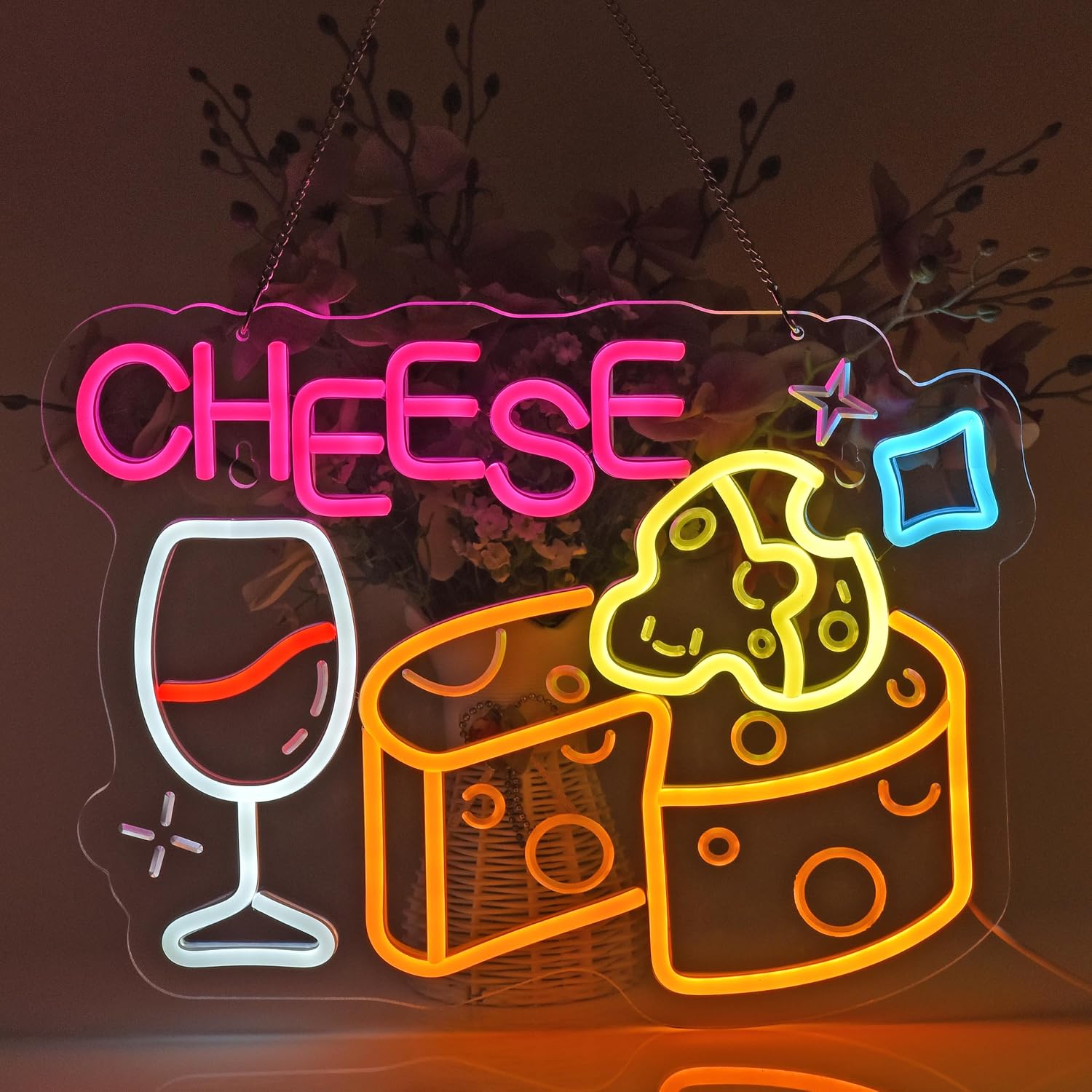 チーズネオンサイン、ネオンライトウォールアートデコレーション - Home Decor Retail Stores のレビューと価格