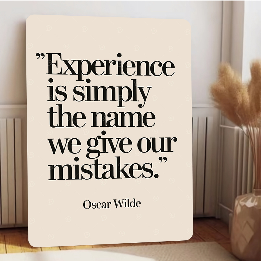 オスカー・ワイルドの引用体験間違い文学アートメタル壁装飾ホー - Home Decor Quotes Ideas のレビューと価格