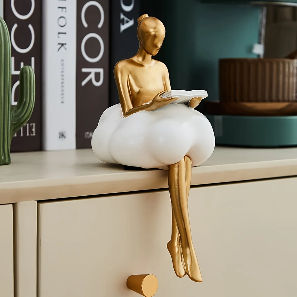 クラウドガール彫刻抽象アートフィギュア像モダンなテーブル装飾 - Home Decor Y2K のレビューと価格