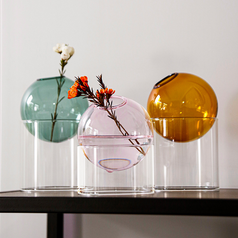 ミニラウンド花瓶水耕容器マイクロ風景ガラス生態ボトルホウケイ - Terrarium Glass Bottle のレビューと価格
