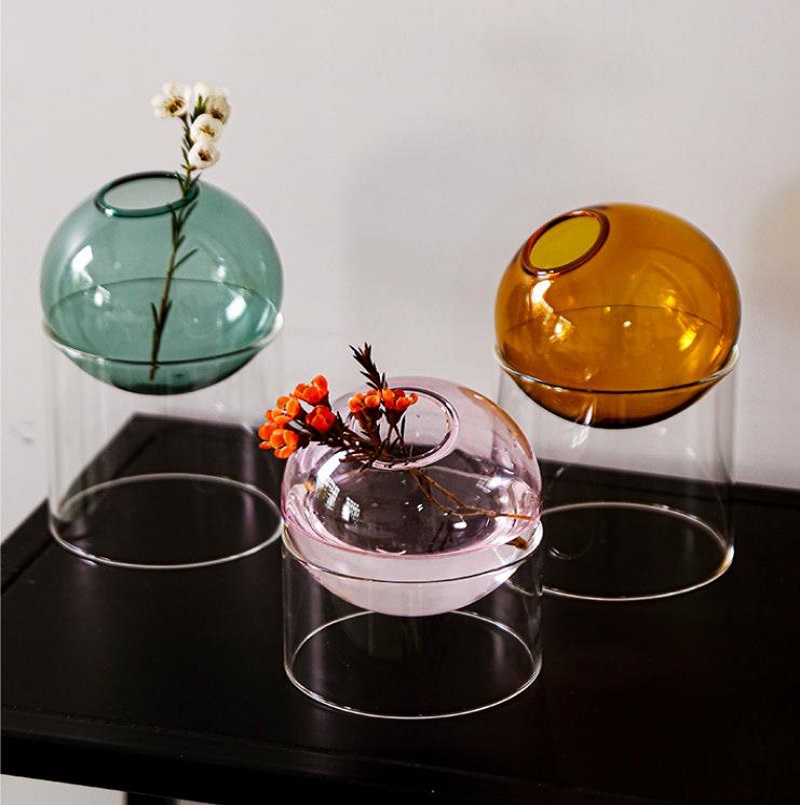 ミニラウンド花瓶水耕容器マイクロ風景ガラス生態ボトルホウケイ - Terrarium Glass Bottle のレビューと価格