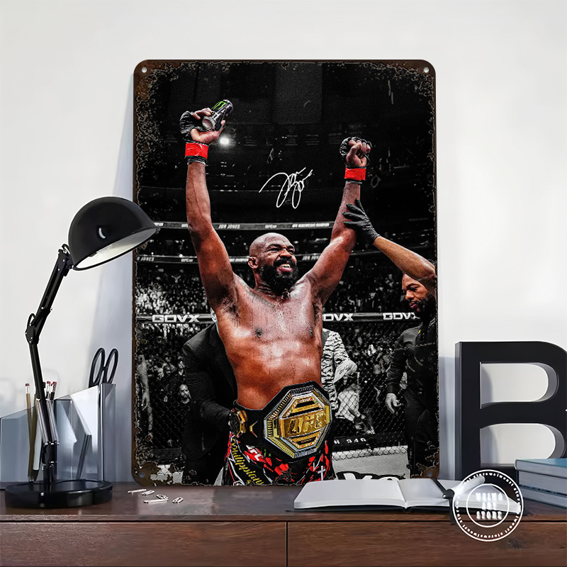 ジョン・ジョーンズ勝利祝賀メタルポスターカスタマイズされたウ - Victory Home Decor のレビューと価格
