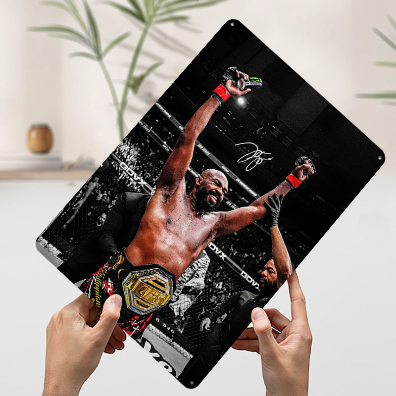 ジョン・ジョーンズ勝利祝賀メタルポスターカスタマイズされたウ - Victory Home Decor のレビューと価格