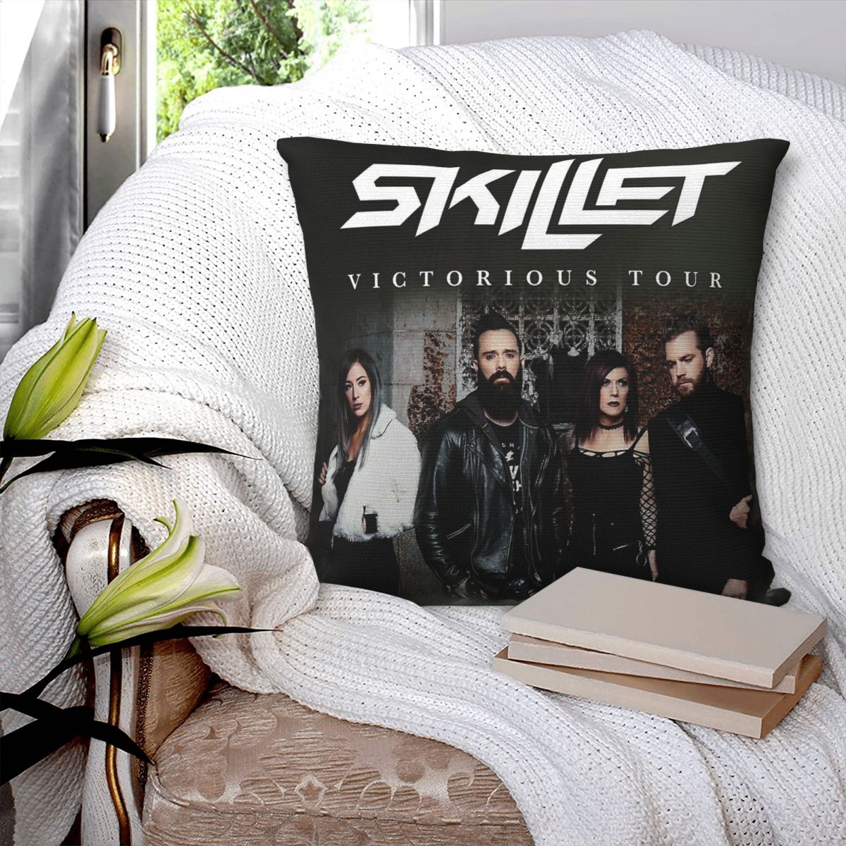 スキレットバンド ビクトリアス ツアー 枕カバー ポリエステ - Victory Home Decor のレビューと価格