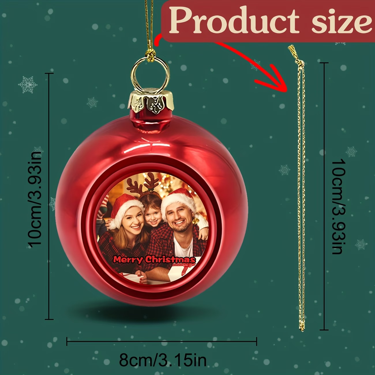カスタム写真入りクリスマスオーナメント、DIYパーソナライズ - Home Decor Tree のレビューと価格