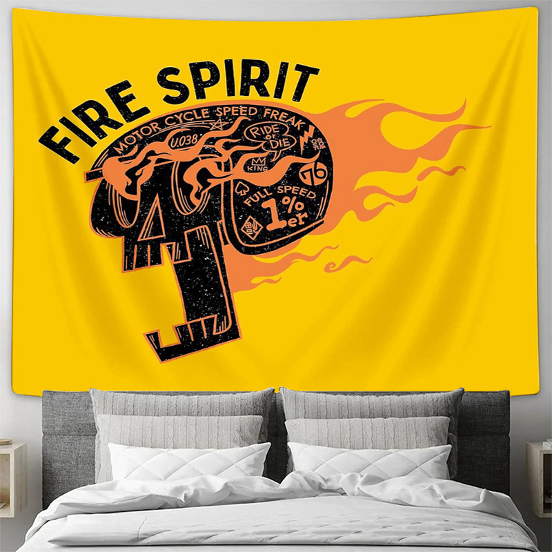 ヴィンテージオートバイ壁タペストリーサイケデリックデザートラ - Home Decor Hippie のレビューと価格