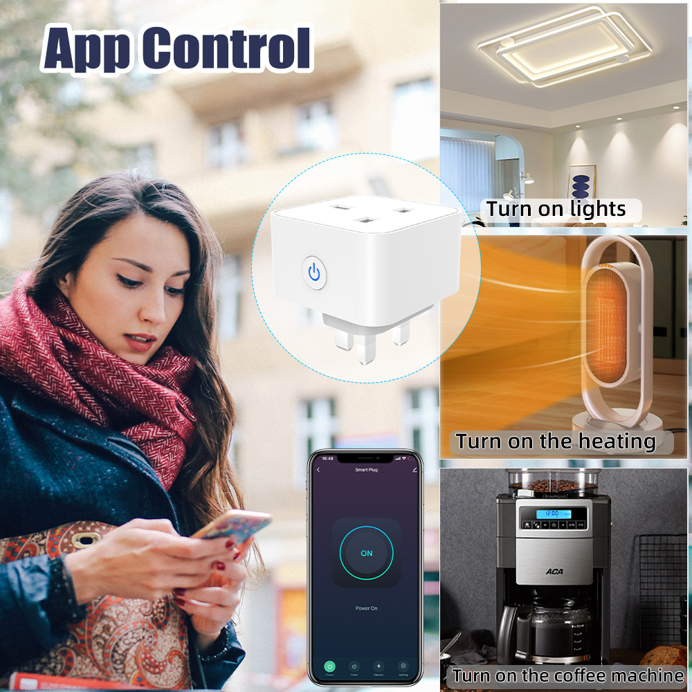 Tuya スマートソケット 16A/20A WiFi または - Home Decor Uk のレビューと価格