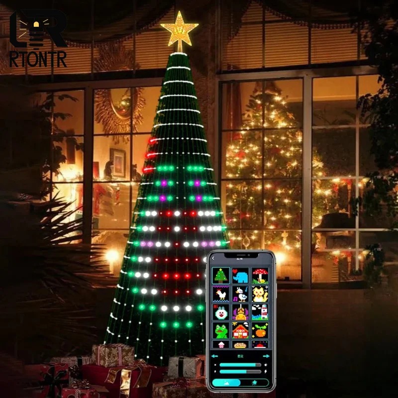 クリスマススターツリーライトRGB LED、Bluetoot - Home Decor Tree のレビューと価格