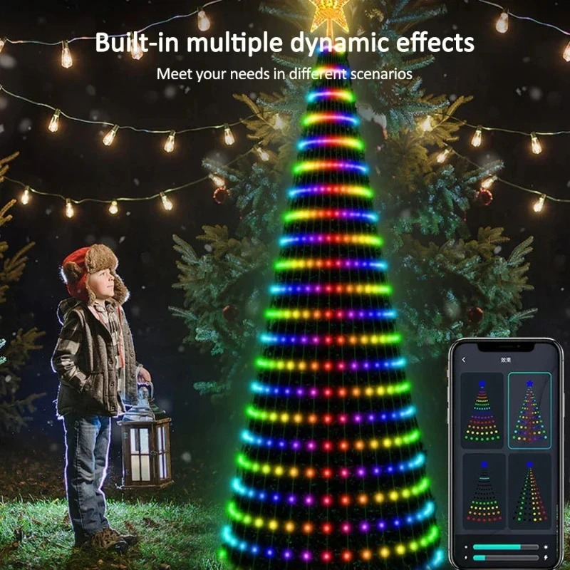 クリスマススターツリーライトRGB LED、Bluetoot - Home Decor Tree のレビューと価格