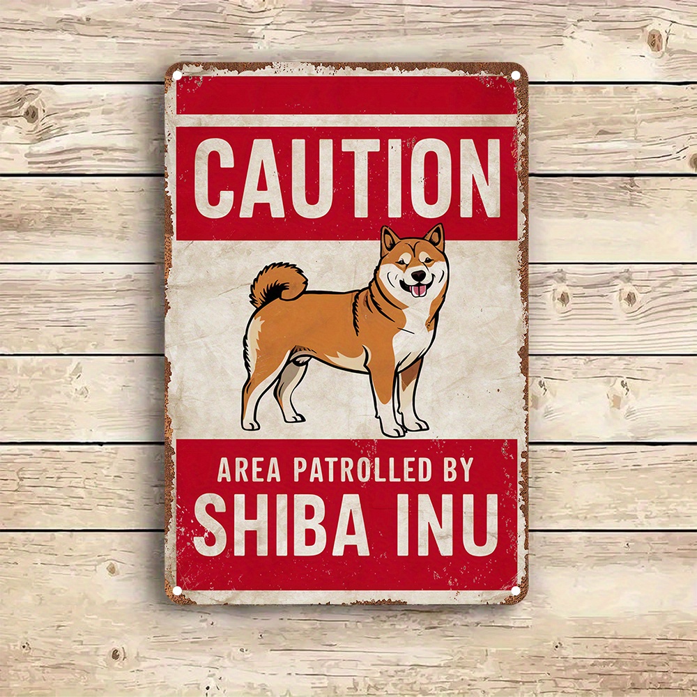 ヴィンテージ柴犬注意警告メタルサインかわいい犬ポスター装飾庭 - Home Decor Nearby のレビューと価格
