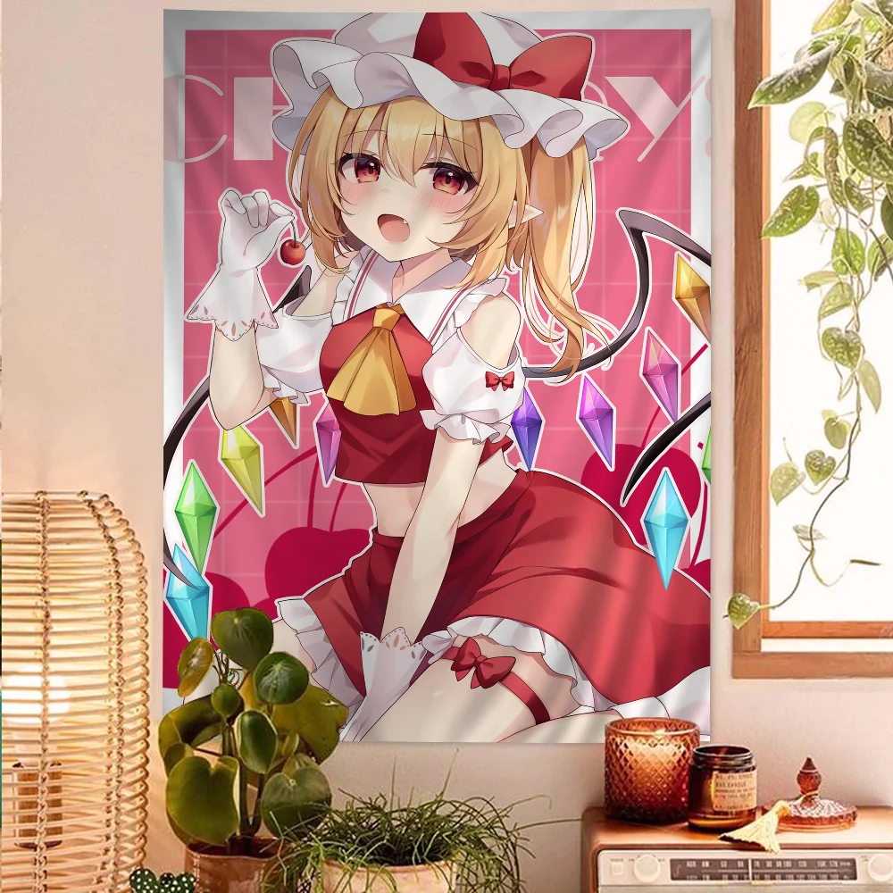 東方プロジェクトフランドールスカーレットタペストリーアニメタ - Home Decor Hippie のレビューと価格