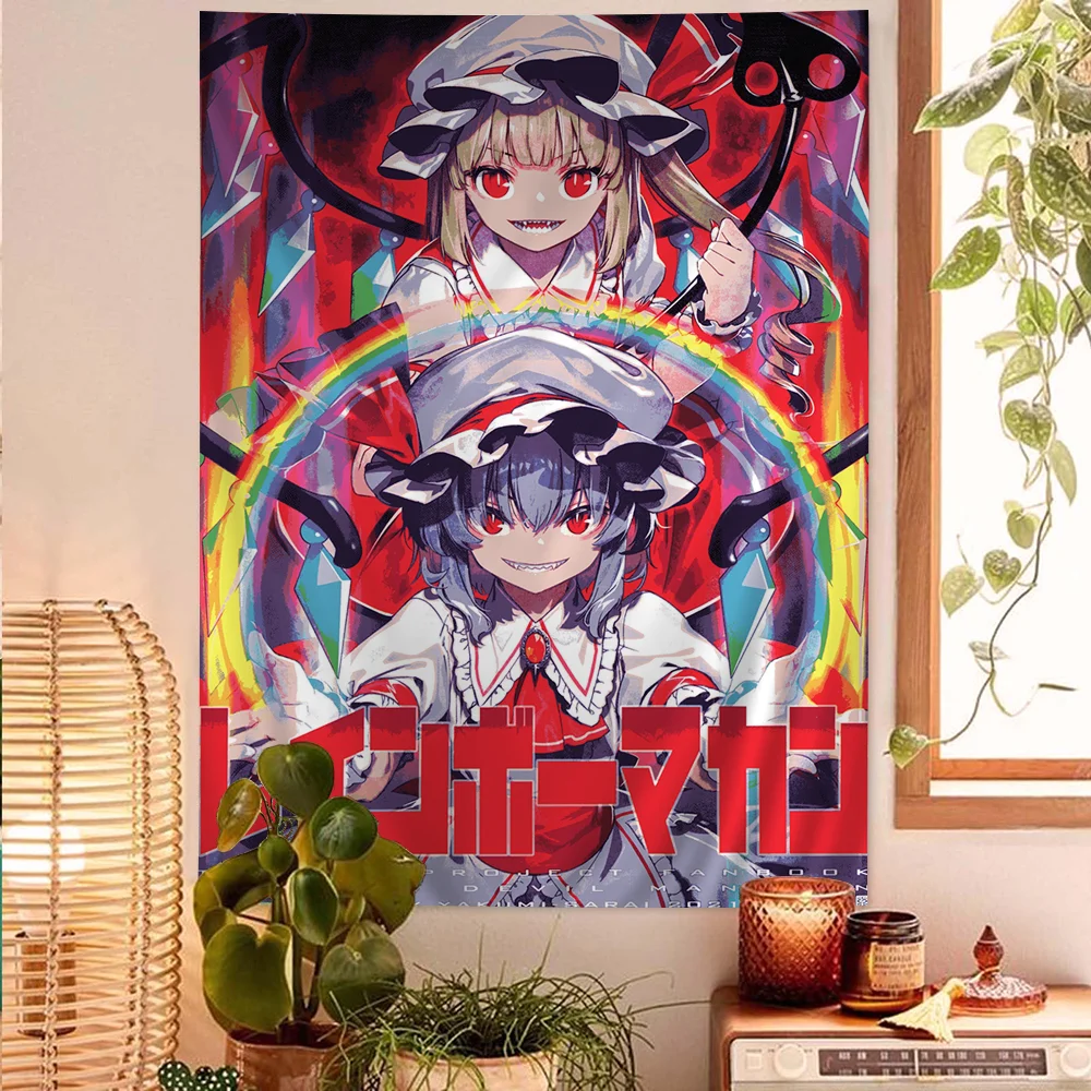 東方プロジェクトフランドールスカーレットタペストリーアニメタ - Home Decor Hippie のレビューと価格