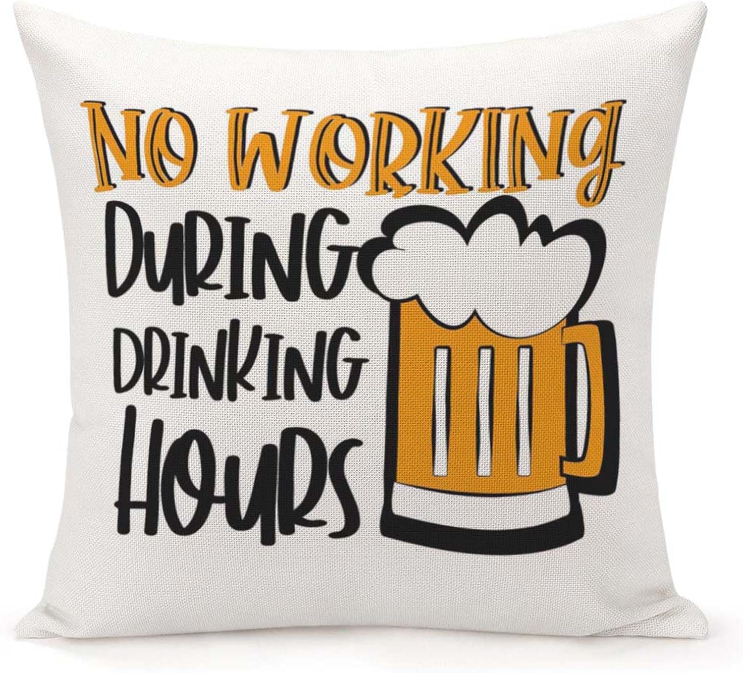 面白いビール枕カバー、飲酒時間以外は仕事ができないクッション - Home Decor Quotes Ideas のレビューと価格
