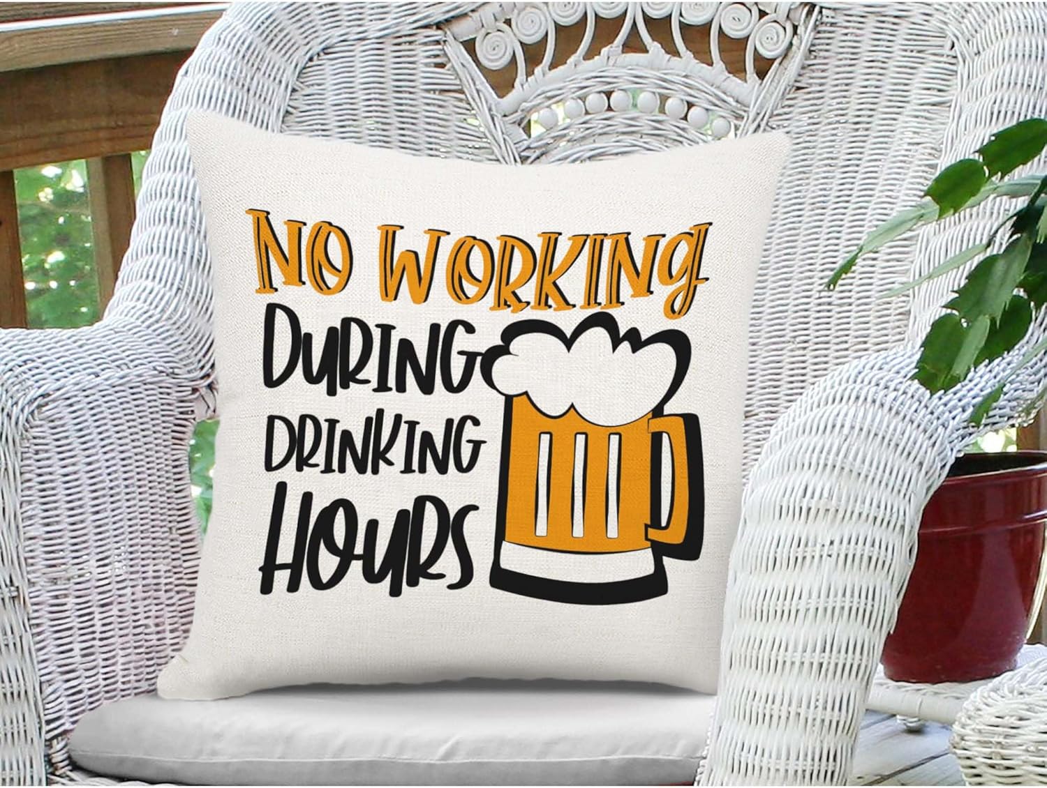 面白いビール枕カバー、飲酒時間以外は仕事ができないクッション - Home Decor Quotes Ideas のレビューと価格