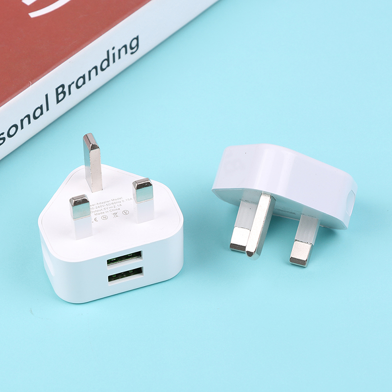 ユニバーサル3ピンウォールチャージャー,1または2つのUSB - Home Decor Uk のレビューと価格