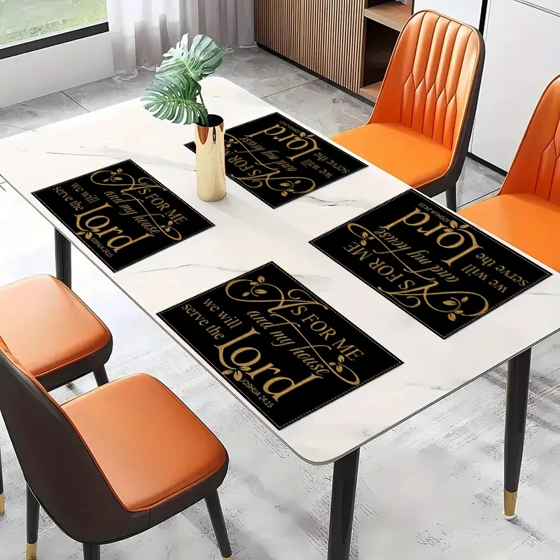 インスピレーションを与えるリネンプレースマット 4 枚 -  - Home Decor Quotes Ideas のレビューと価格