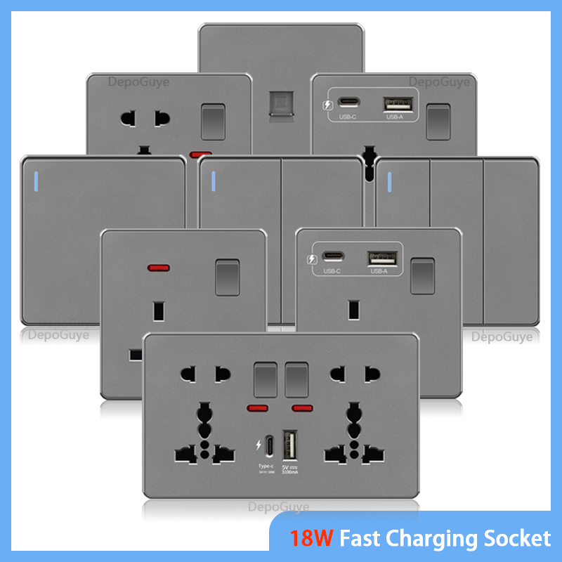 英国 13A USB タイプ c 18 ワット急速充電壁電源 - Home Decor Uk のレビューと価格
