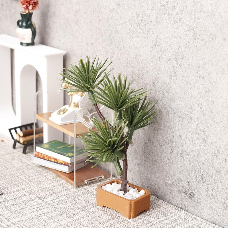 1 個 1/12 ドールハウスシミュレーション松の木緑植物盆 - Home Decor Tree のレビューと価格