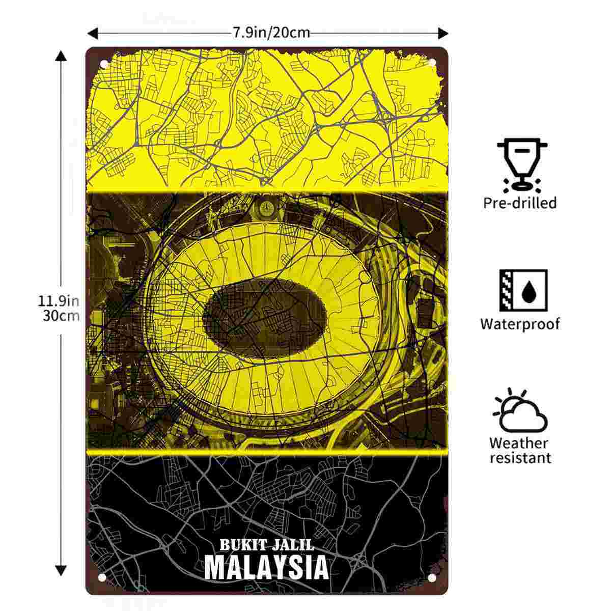 2Dフラット1ピース ブキット・ジャリル マレーシア都市地図 - Home Decor Malaysia のレビューと価格