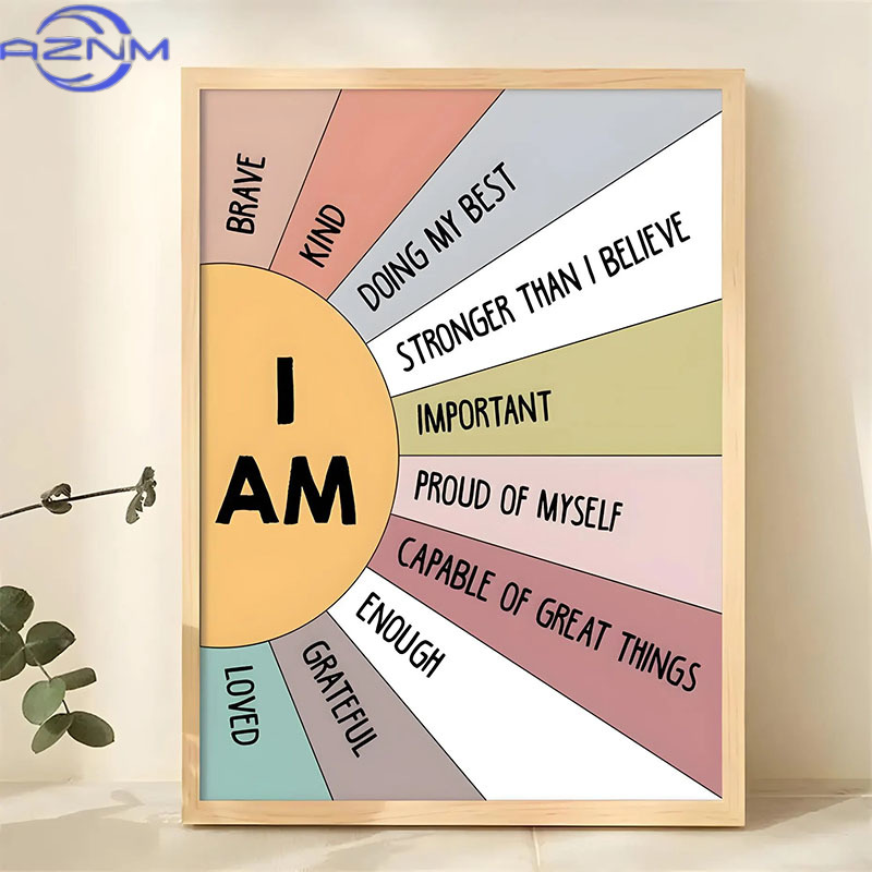 AZNM 1pc 心に強く訴える引用ポスター ウォールアート - Home Decor Quotes Ideas のレビューと価格