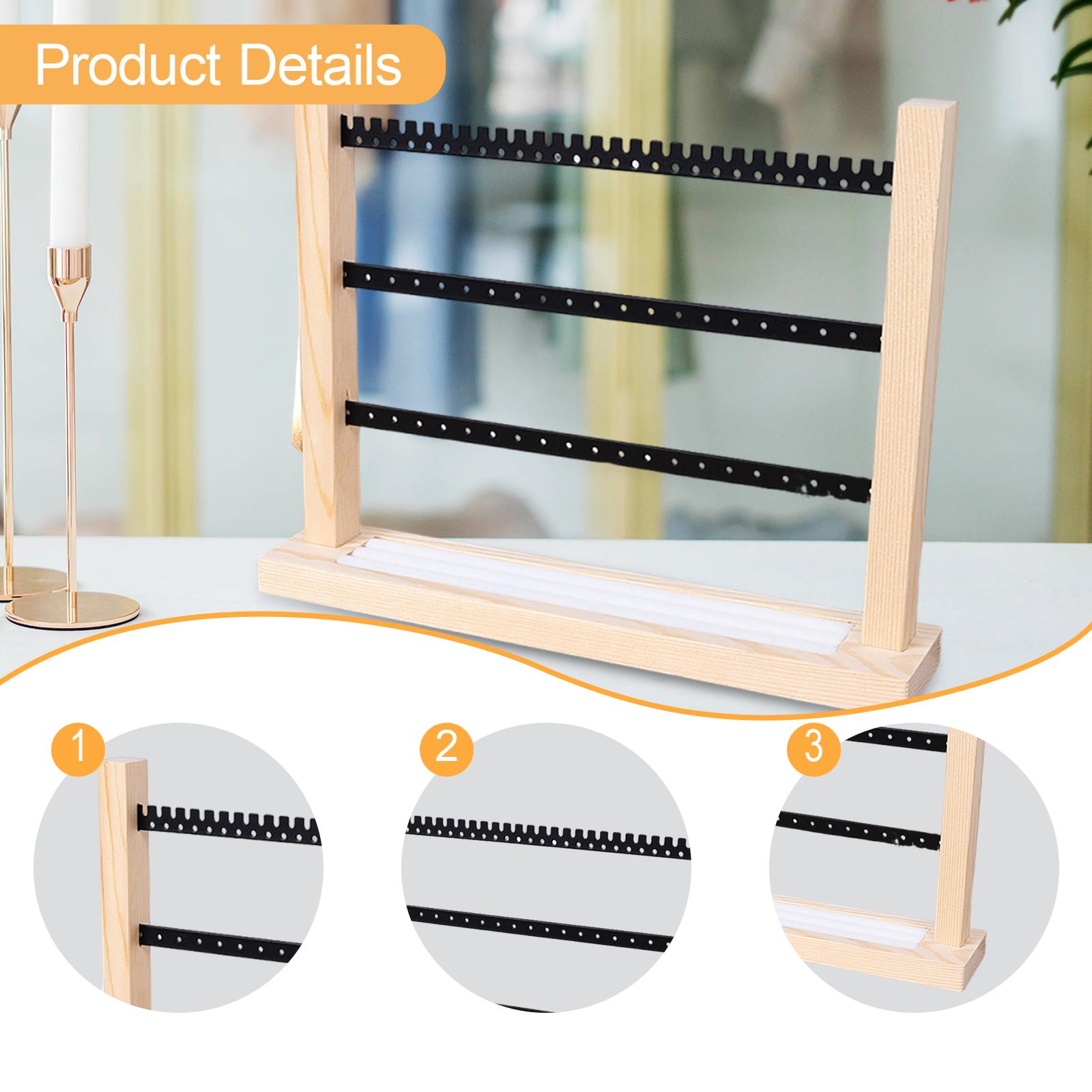 イヤリングディスプレイスタンドハンギングラック3層木製アクセ - Home Decor Retail Stores のレビューと価格