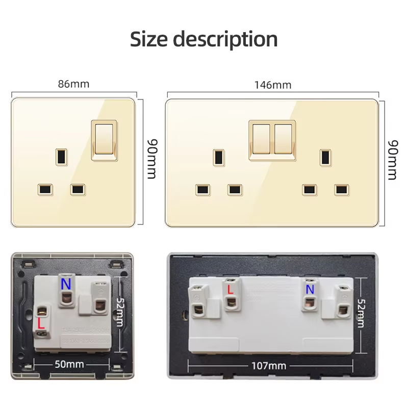 PSSRISE 全面強化ガラス製ウォールランプスイッチボタン - Home Decor Uk のレビューと価格