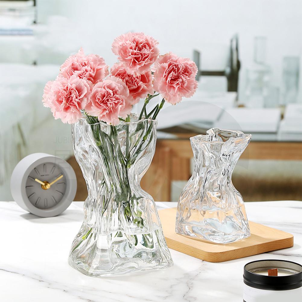 クリエイティブ折りたたみマネーバッグ透明ガラス花瓶ビッグフラ - Terrarium Glass Bottle のレビューと価格