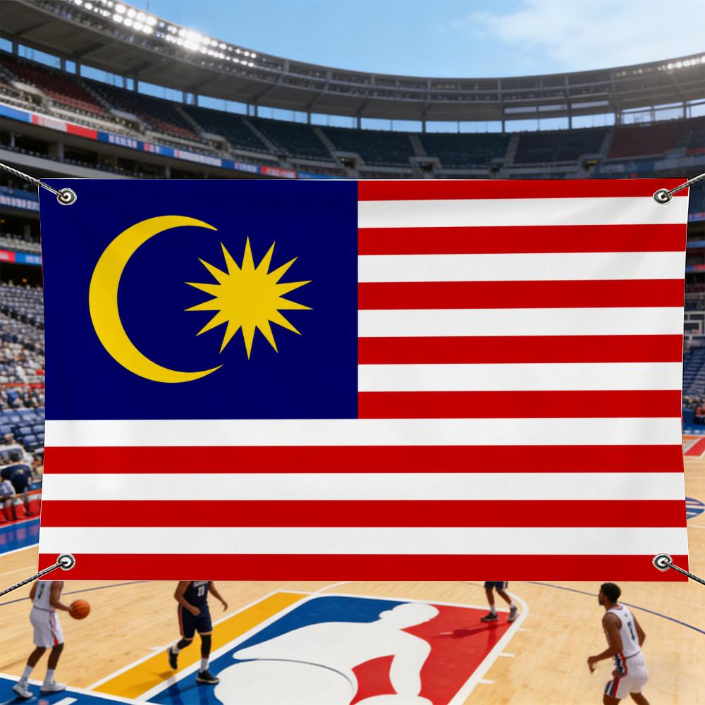 マレーシア国旗カスタム壁掛け背景アートバナー寝室ホームリビン - Home Decor Malaysia のレビューと価格