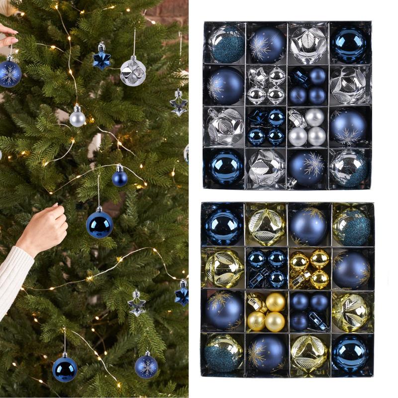 クリスマスボールオーナメント 44個 ボールデコレーション  - Home Decor Retail Stores のレビューと価格