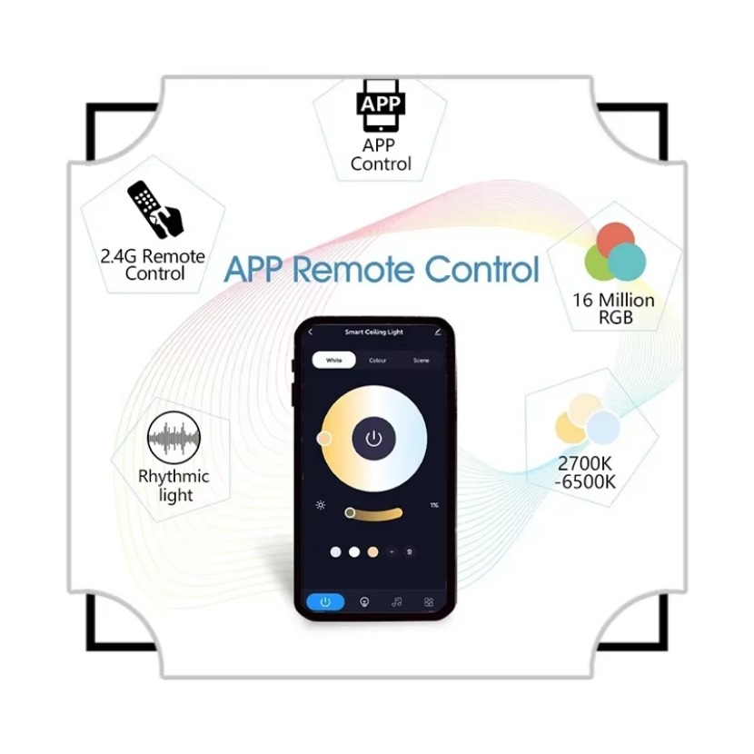 TUYA スマート音楽シーリングライト LED RGB リモ - Home Decor Free App のレビューと価格
